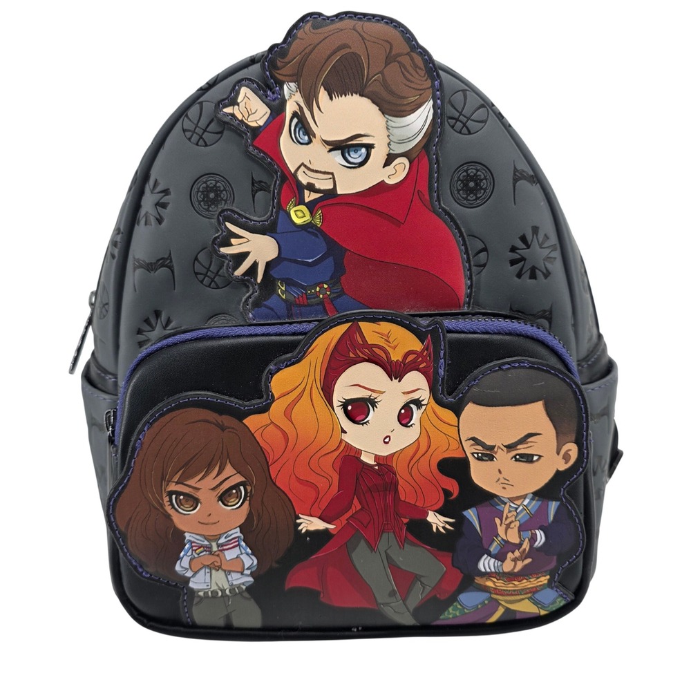 Loungefly Marvel Doctor Strange Multiverse of Madness Mini Backpack Chibi Grey
